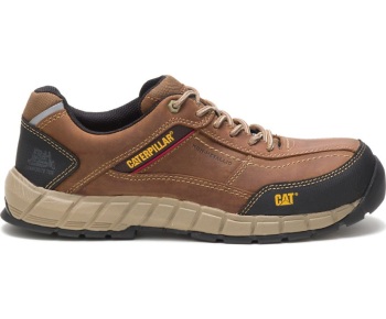 Caterpillar Skor Sverige - Streamline Leather Composite Toe Work Shoe Sneakers Herr Bruna EOB-308214